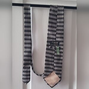 Fratelli Black and Silver Geometric Tie
